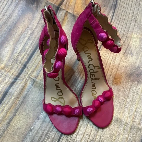 Sam Edelman Women's Addison Suede High-Heel Ankle Strap Sandals size 7.5 - Picture 4 of 9